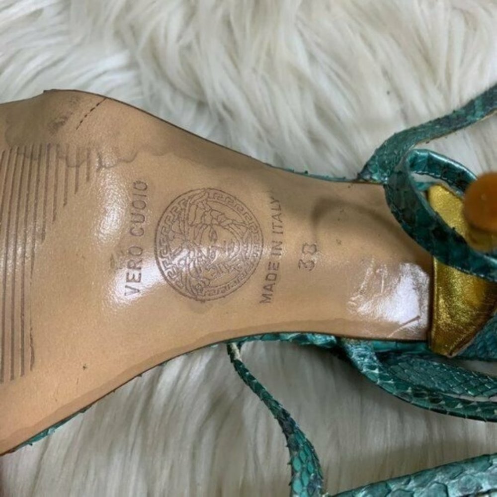 Gianni Versace Couture New Python Strappy Heels Si - image 8
